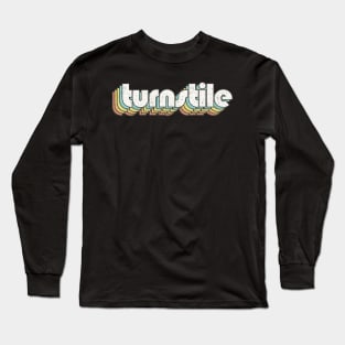 vintage color turnstile Long Sleeve T-Shirt